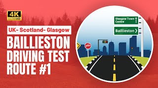 UK  Scotland  Glasgow  Baillieston Driving Test Route 1 [upl. by Lorrac]