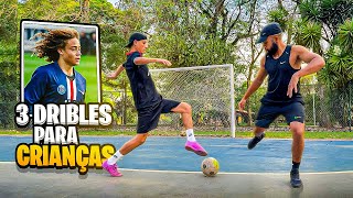 3 DRIBLES FÁCEIS E EFETIVOS DE FUTSAL PARA CRIANÇAS com ELIAS [upl. by Gabrielli]