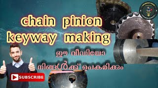 Chain pinion keyway making  handmade  thebrightvision machine viralvideo tech [upl. by Quartus]