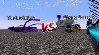 The Leviathan vs Strong Bosses Minecraft Mob Battle [upl. by Cyndia]