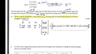 2020 VCAA Further Maths Exam 2 Suggested Solution Part 2 Matrices [upl. by Tamara246]