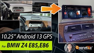 1025 inch BMW Z4 E85 E86 20022009 Android 13 GPS screen Apple CarPlay Android Auto Backup Camera [upl. by Orms]