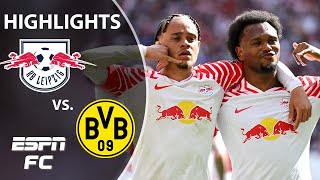 RB Leipzig vs Borussia Dortmund  Bundesliga Highlights  ESPN FC [upl. by Giralda672]