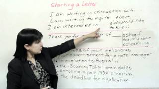 Writing in English  How to Start Any Letter [upl. by Josepha444]