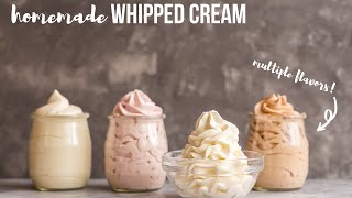 How to make Whipped Cream 3 FLAVORS  The Recipe Rebel [upl. by Eneleoj]