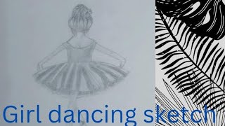 How to draw a little Girl Dancing step by step Pencil sketch for beginners GirlDrawingDrawing [upl. by Ahtel]