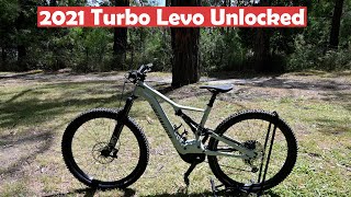 2021 Specialized Turbo Levo Derestricted with Levociraptor Unlock Chip Brose S Mag 21 Motor [upl. by Nileak]