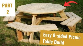 How to Build an Octagon Picnic Table  PART 2 [upl. by Llerral]