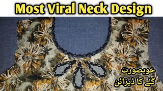 Viral Neck Design Cutting and stitching  Galy ka naya design full video [upl. by Yderf]