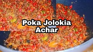 Red Chillies Pickle Recipe  Poka Jolokia Achar [upl. by Yatnuahs]