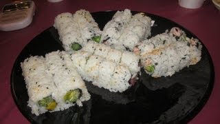 10 ROLL SUSHI CHALLENGE RECORD  Randy Santel [upl. by Llehcear]