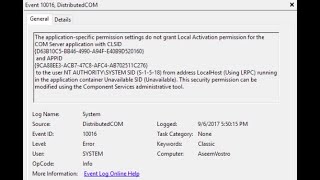 แก้ไขข้อผิดพลาด DCOM Event ID 10016 Windows 1011 [upl. by Alwin]