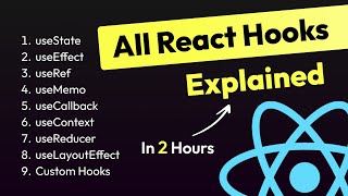 All React Hooks Explained in 2 Hours  Complete React Hooks Tutorial with Example 2024 [upl. by Haman]