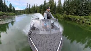 Part 1 Sugar Lake  North Shuswap River Jetstream Mini Jet Boat Run [upl. by Nahseez]