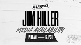 Head Coach Jim Hiller  021724 LA Kings Pregame Media before Boston Bruins [upl. by Biddie]