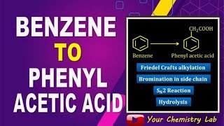 Benzene to phenyl acetic acid conversionOrganic Chemistry [upl. by Inhoj]