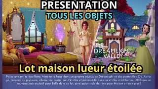 Disney dreamlight valley  Lot maison lueur étoilée  Tous les meublesobjets et tenues  Belle [upl. by Haidebez506]