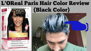 Loreal Paris No Ammonia Excellence Creme Black Hair Colour Reviewये कलर Men भी Use कर सकते है देखे [upl. by Hepzi]