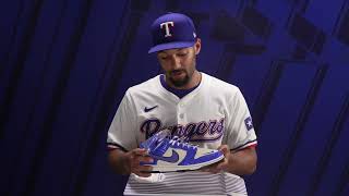 Marcus Semien receives special Jackie Robinson Nike Dunk Low shoes [upl. by Lahcym539]