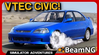 1998 Honda Civic Mod with REALISTIC VTEC  BeamNG Mods [upl. by Retsub]