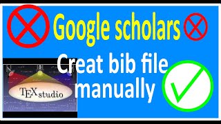 Generate bib file without data from Google scholars in Latex bibliography [upl. by Hakeber]