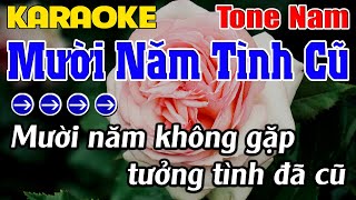 Mười Năm Tình Cũ Karaoke Tone Nam Karaoke Linh Phạm  Beat Mới [upl. by Nos]