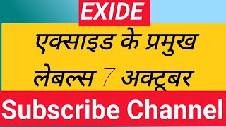 EXIDE SHARE ANALYSIS 7 OCTOBER EXIDE SHARE LATEST NEWS EXIDE SHARE NEWS [upl. by Dorran215]