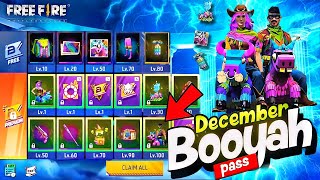 DECEMBER BOOYAH PASS PASS FREE FIRE 2024  UPCOMING SEASON 24 DECEMBER BOOYAH PASS PASS REVIEW [upl. by Loss]