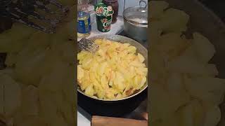 МУКБАНГ  ДОМАШНЯЯ ЖАРЕННАЯ КАРТОШКА egg mukbang schorts [upl. by Elamor]