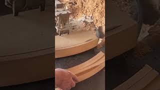 Curved wood board cutting saw Good tools and machinery can increase work efficiency [upl. by Wilona240]