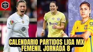 🚨PARTIDOS HORARIOS Y TELEVISORAS jornada 8 Liga mx femenil Apertura 2024  Toluca vs Chivas Femenil [upl. by Gunthar]