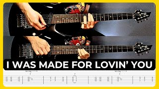 I Was Made For Loving You  Kiss  Tabs  Guitar Lesson  Cover  Solo  All Guitar Parts [upl. by Caryn]