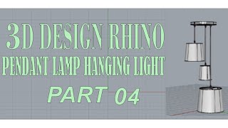 Pendant lamp hanging light 3D design rhino project product [upl. by Eessac]