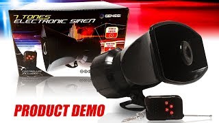 Wireless Police Siren 7 Tone Fire Warning Sounds Electronic [upl. by Misaq850]