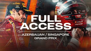 SF Full Access  2024 Singapore and Azerbaijan GP  Double header on the streets [upl. by Ecienaj]