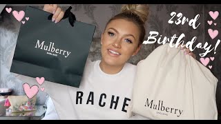 WHAT I GOT FOR MY 23RD BIRTHDAY  MULBERRY UNBOXING [upl. by Anawk]