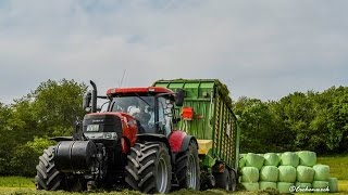 1Schnitt 2014  Lohnunternehmen Jansen mit Case 215CVX und Krone ZX 350 [upl. by Aitenev]