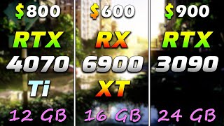 RTX 4070 Ti vs RX 6900 XT vs RTX 3090  PC Gaming Tested [upl. by Maxwell]