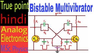 Bistable multivibrator  Bistable Multivibrator Using Transistor BJT  in Hindi [upl. by Notyap]