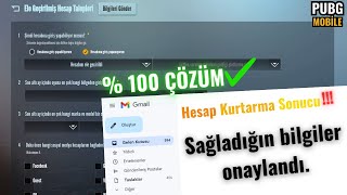 HESABIMI NASIL KURTARDIM  ÇALINAN HESAP NASIL GERİ ALINIR  PUBG Mobile [upl. by Artemahs]