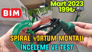 BİM SPİRAL HORTUM  Spiral Hortum Montajı Nasıl Yapılır İnceleme ve Başlık Testi [upl. by Nileek]