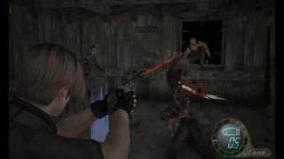 Resident Evil 4  Parte 15  Lucha en la cabaña [upl. by Ahsimaj]