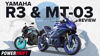 2023 Yamaha R3 and MT03 Launched at Rs 464900 and Rs 459900  PowerDrift [upl. by Glass696]