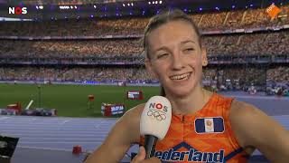 Femke Bol 🇳🇱 Interview on Dutch television after the semifinals at the Olympic Games 🇨🇵🔥 [upl. by Persons159]