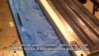 Cutting Down a Concrete Rubber Edge Form Step Countertop Liner [upl. by Hans]