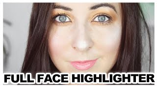 FULL FACE USING ONLY HIGHLIGHTERS Challenge [upl. by Meredithe553]