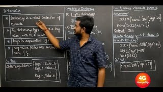 Dictionary in Tamil GE3151 Problem Solving amp Python Programming UNIT IV LISTS TUPLES DICTIONARIES [upl. by Chiquita]