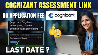 Cognizant Company Assessment Link ReleaseNo Application Fee 🤩 [upl. by Ambrosane]