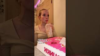 TRYING DUNKIN’S NEW HOLIDAY DRINK ☃️🩵shortsfeed feed review [upl. by Barden]