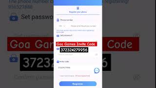 goa games invite code  goa games app invite code  goa games referral code [upl. by Airolg]